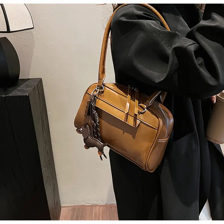 Brown Textured Shoulder Bag for Women 2024 — feature 37