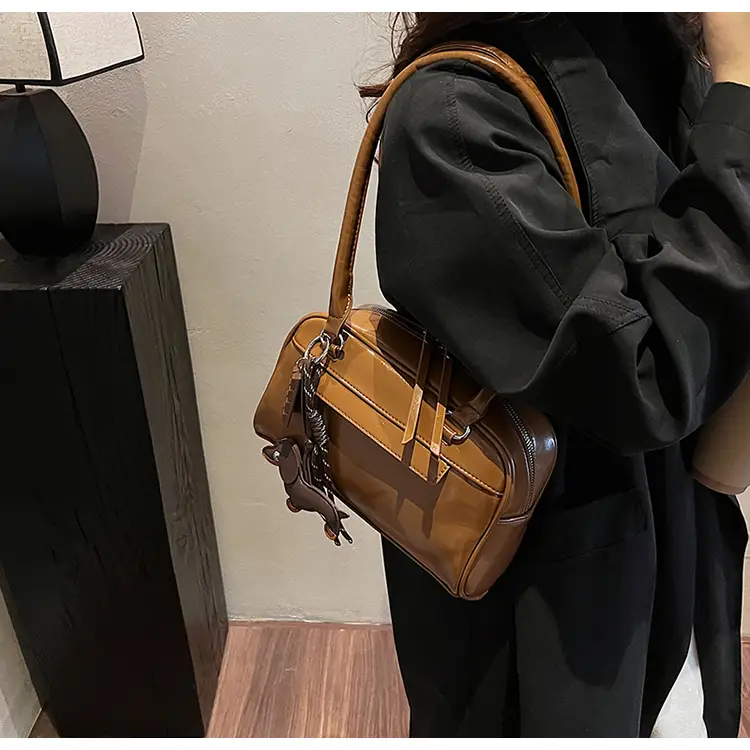 Brown Textured Shoulder Bag for Women 2024 — feature 38