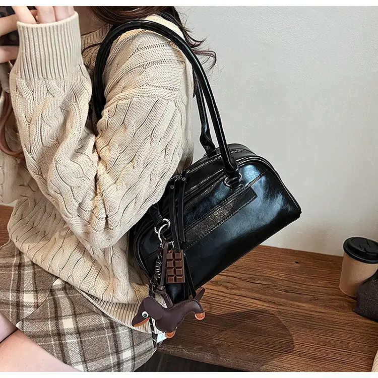 Brown Textured Shoulder Bag for Women 2024 — feature 42