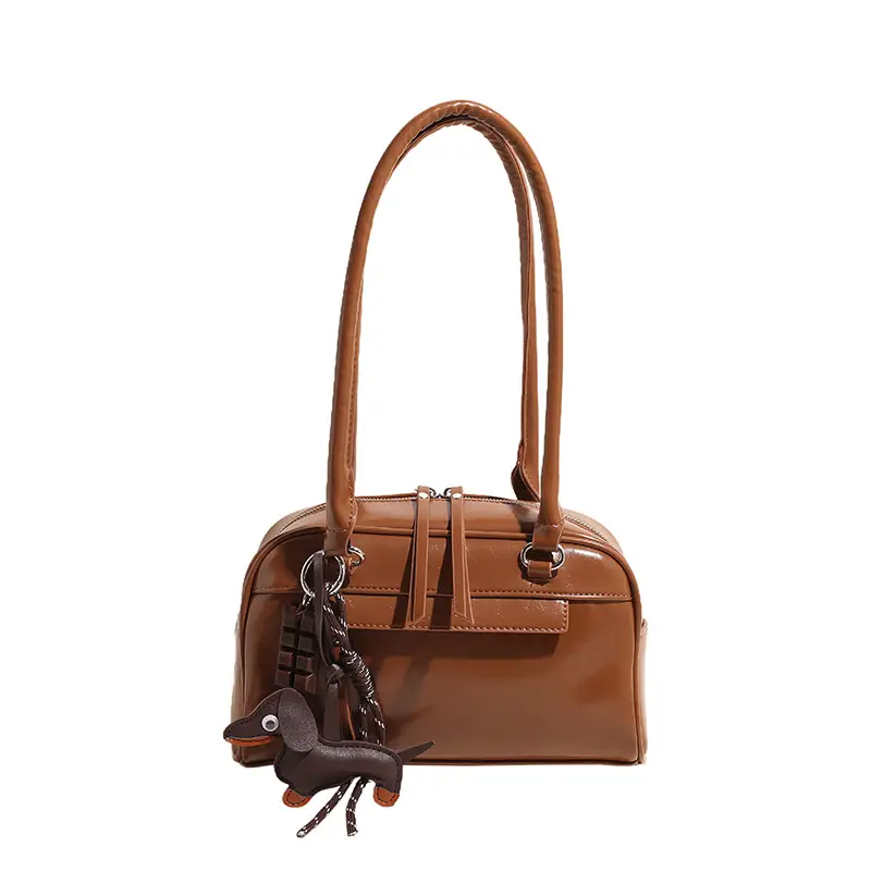 Brown Textured Shoulder Bag for Women 2024 - Image 9