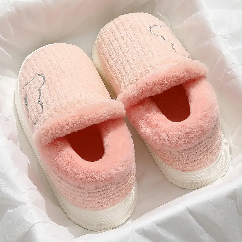 All-Inclusive Cotton Slippers for Women, Winter 2024, Indoor Thick-Soled Fleece-Lined Warm Cotton Shoes for Winter Home Leisure - Image 9