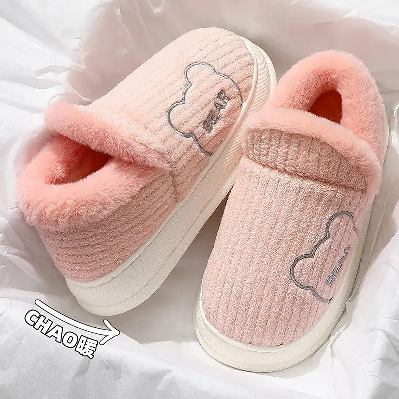 All-Inclusive Cotton Slippers for Women, Winter 2024, Indoor Thick-Soled Fleece-Lined Warm Cotton Shoes for Winter Home Leisure - Image 10