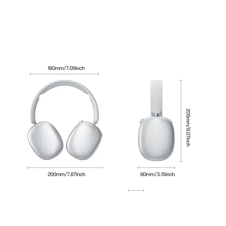 Wireless Bluetooth Headset Silver Long Lasting Noise Reduction - Image 13