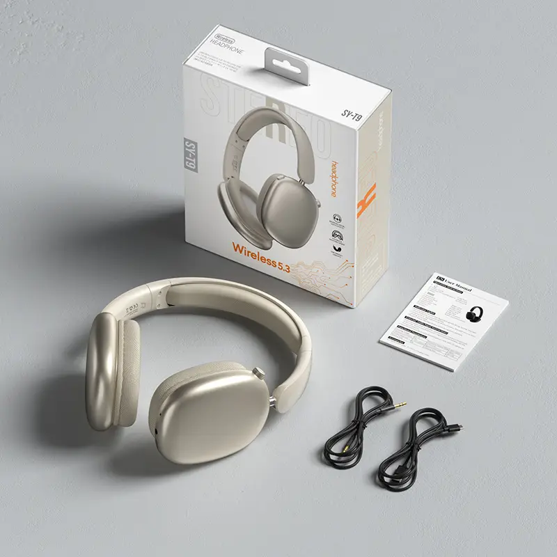 Wireless Bluetooth Headset Silver Long Lasting Noise Reduction