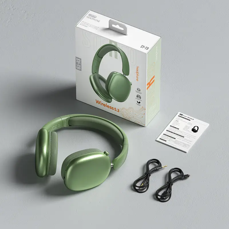 Wireless Bluetooth Headset Silver Long Lasting Noise Reduction - Image 2