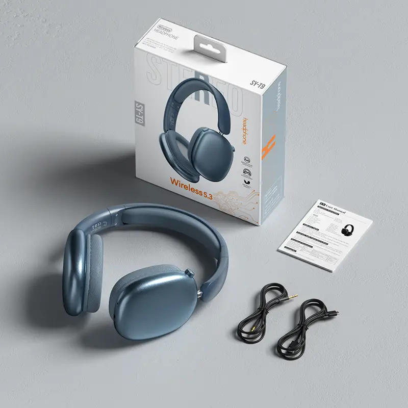Wireless Bluetooth Headset Silver Long Lasting Noise Reduction - Image 5