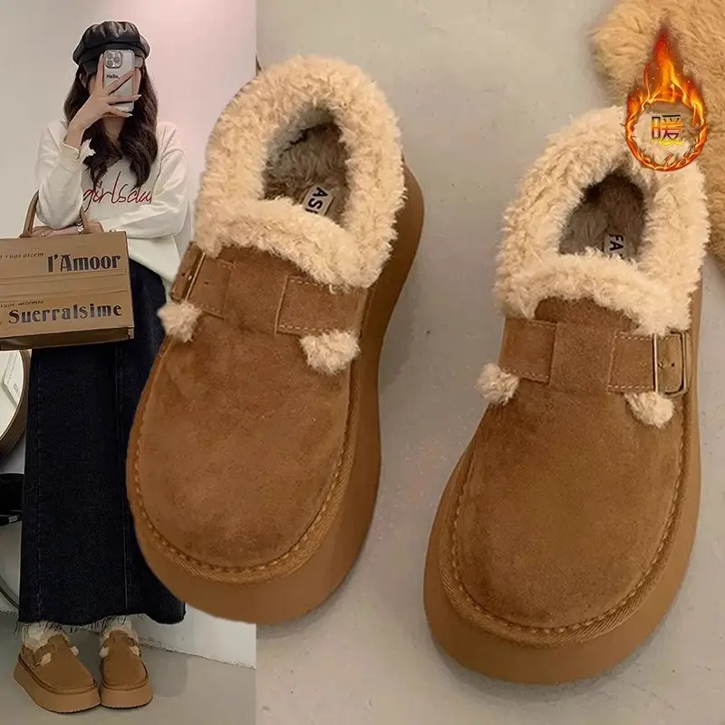 Women Fleece Lined Snow Boots Brown 2025 — feature 6