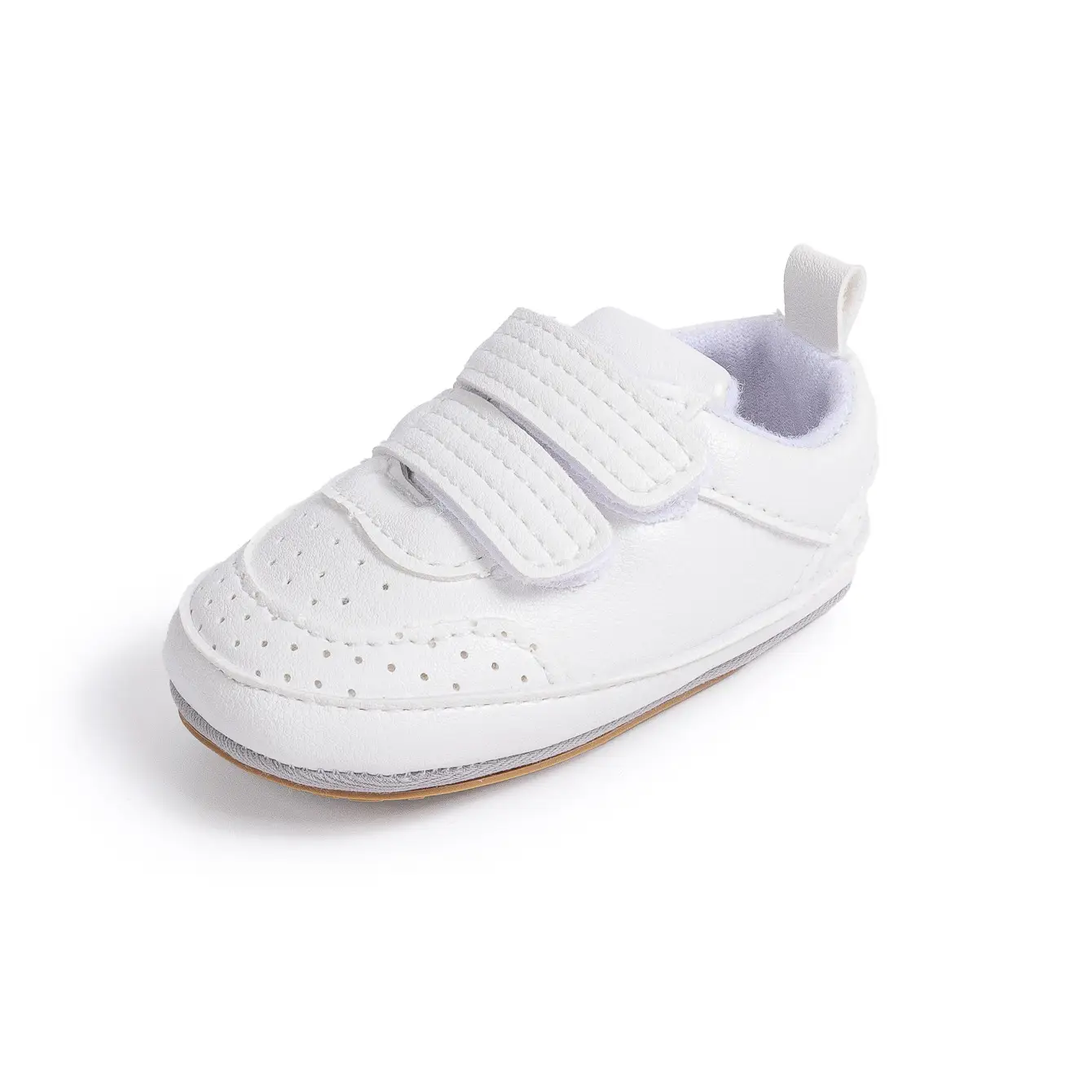 White Velcro Baby Shoes for 0-1 Year Old — feature 12