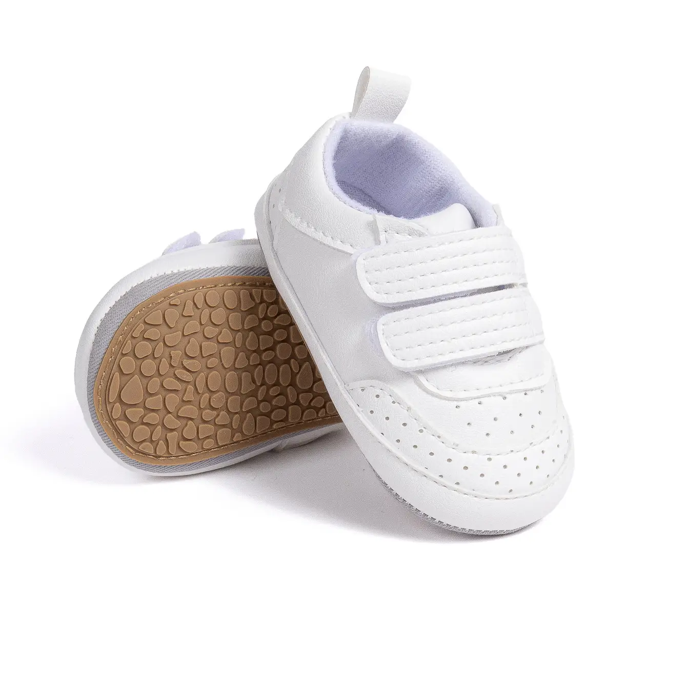 White Velcro Baby Shoes for 0-1 Year Old — feature 14