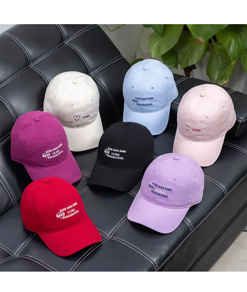 Women White Korean Letter Baseball Cap Spring Summer — feature 10