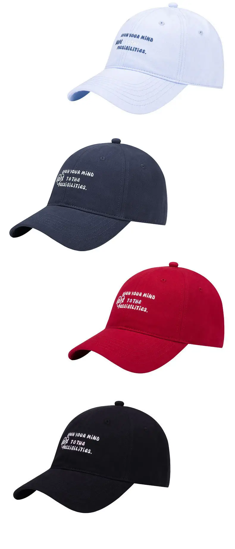 Women White Korean Letter Baseball Cap Spring Summer — feature 3