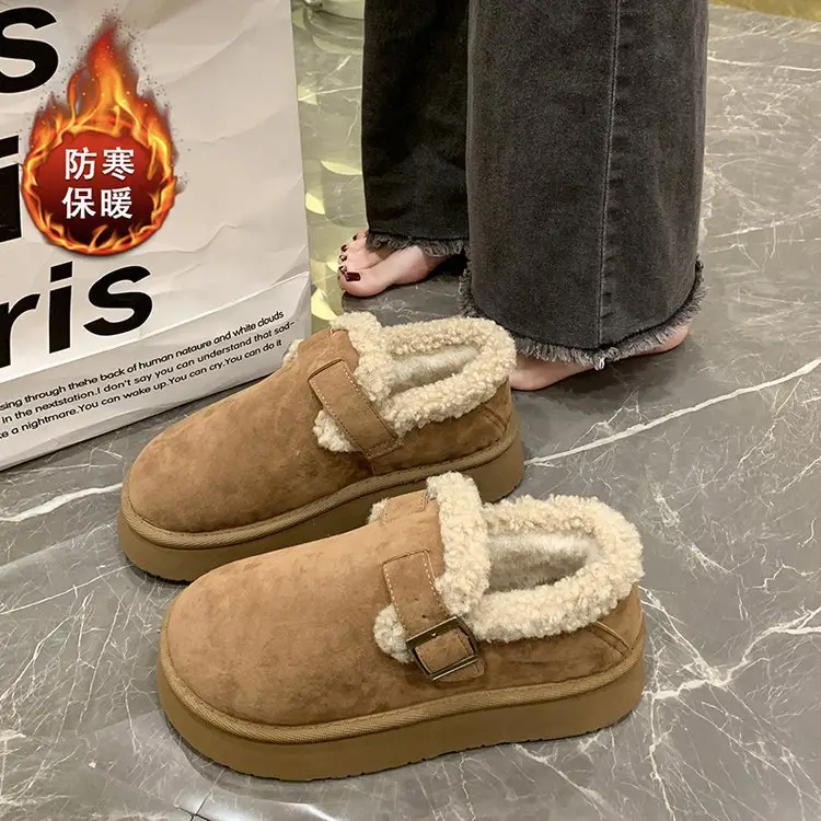 Women Velvet Snow Boots Thick Warm Winter 2025