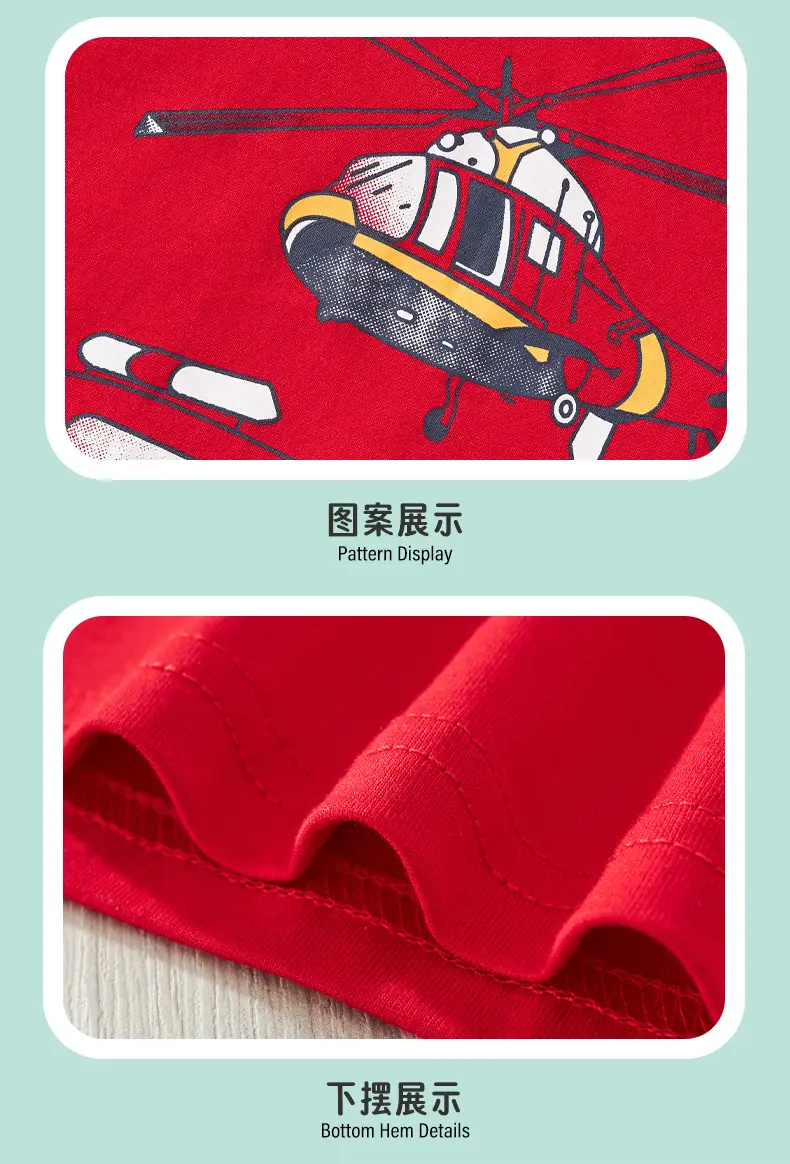 Red Cartoon T-Shirt for Boys 25Yr Summer Wear — feature 8