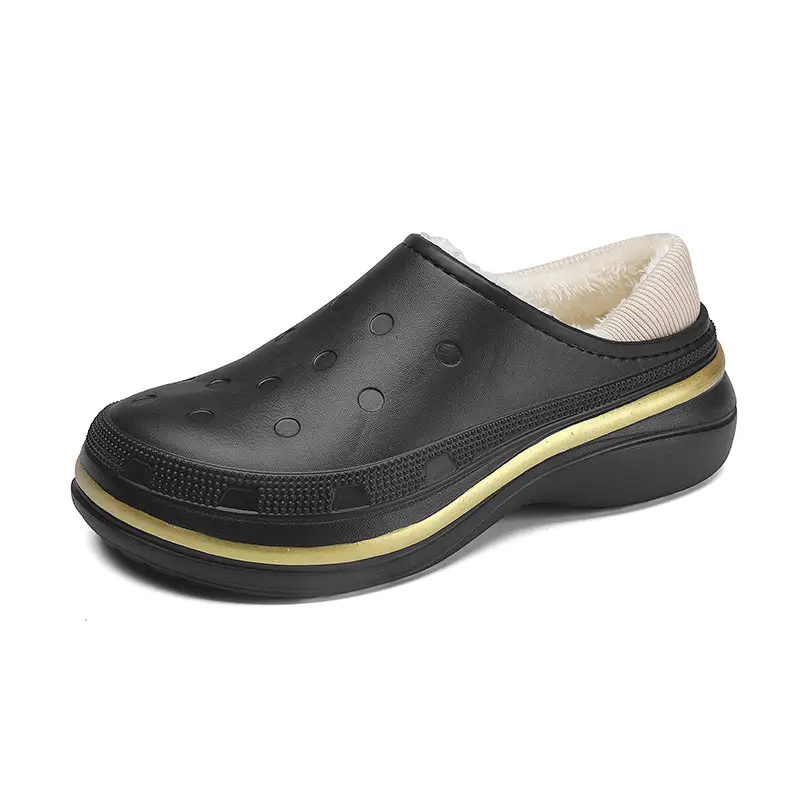 Bag Heel Cave Shoes Men's Outer Wear Winter fleece-lined Warm-keeping Nurse Operating Room Waterproof Non-slip Couple Soft Bottom Cotton Slippers