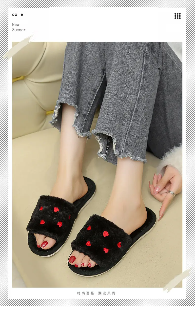 Autumn and Winter Cotton Slippers Summer Linen Cotton Linen Slippers Women's Home Indoor Non-slip Couple Sandals Factory Women's Small Love — feature 2