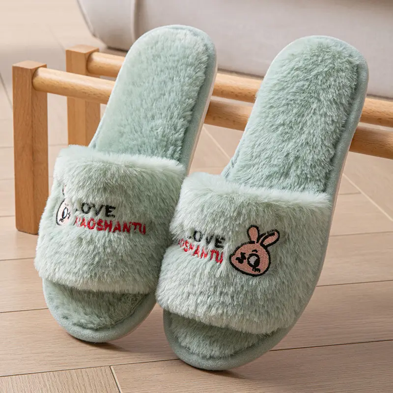 Autumn and Winter Cotton Slippers Summer Linen Cotton Linen Slippers Women's Home Indoor Non-slip Couple Sandals Factory Women's Small Love