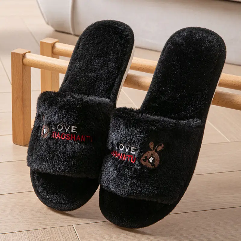 Autumn and Winter Cotton Slippers Summer Linen Cotton Linen Slippers Women's Home Indoor Non-slip Couple Sandals Factory Women's Small Love