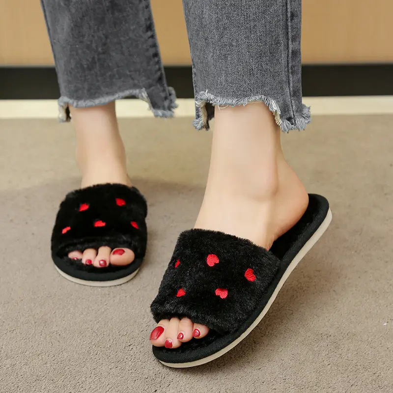 Autumn and Winter Cotton Slippers Summer Linen Cotton Linen Slippers Women's Home Indoor Non-slip Couple Sandals Factory Women's Small Love
