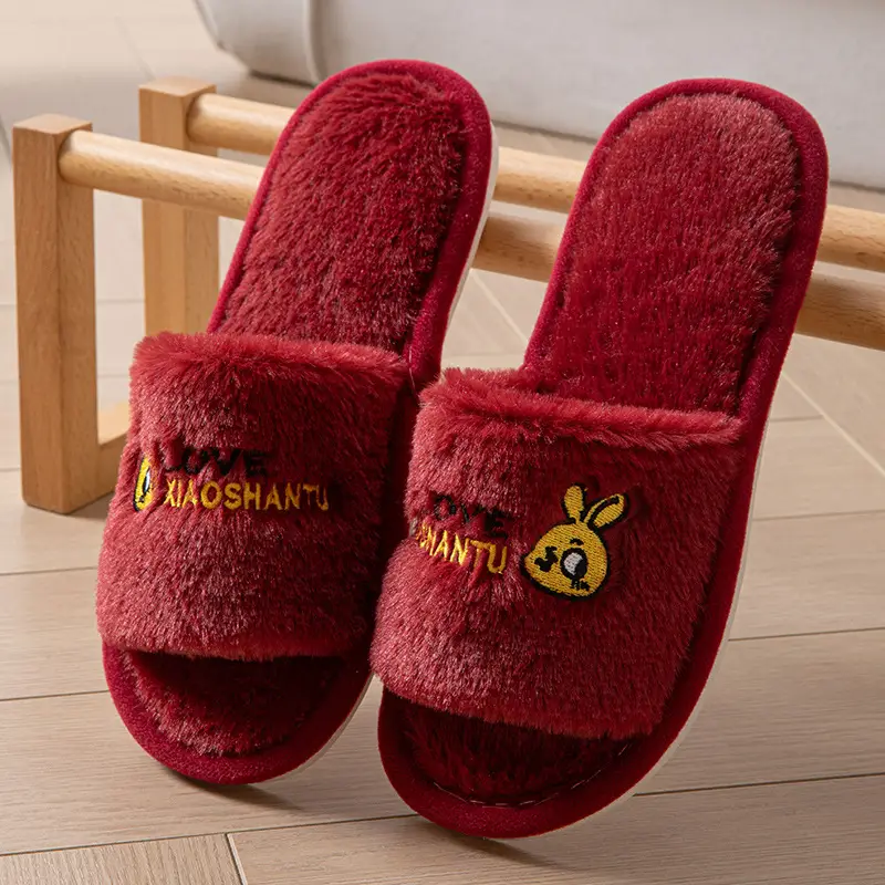 Autumn and Winter Cotton Slippers Summer Linen Cotton Linen Slippers Women's Home Indoor Non-slip Couple Sandals Factory Women's Small Love