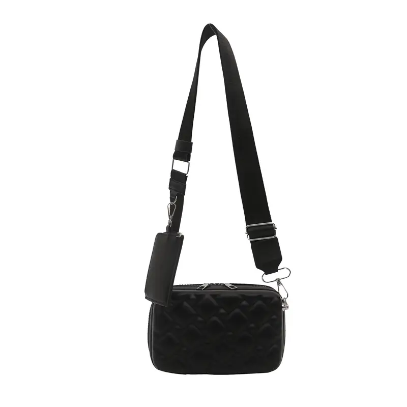 Black Quilted Shoulder Bag for Women - Image 6