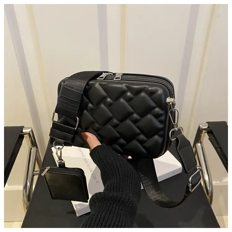 Black Quilted Shoulder Bag for Women — feature 10
