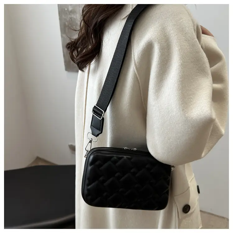 Black Quilted Shoulder Bag for Women — feature 12