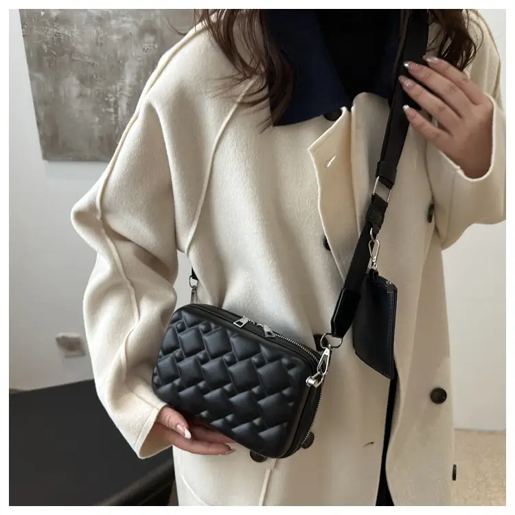 Black Quilted Shoulder Bag for Women — feature 13