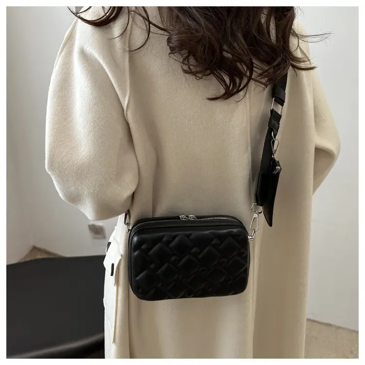 Black Quilted Shoulder Bag for Women — feature 14