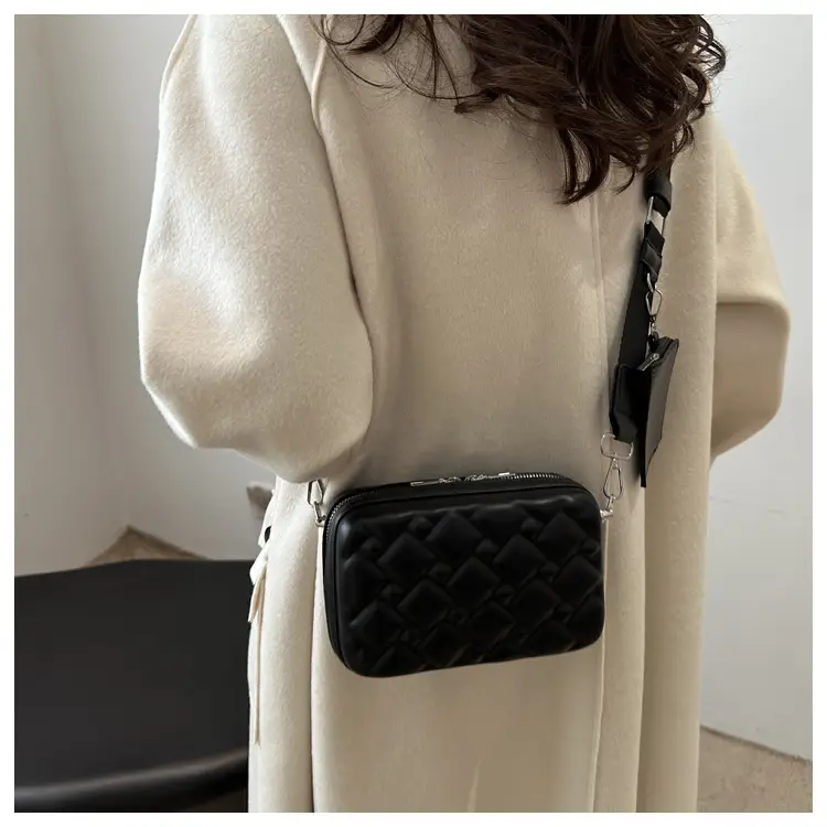 Black Quilted Shoulder Bag for Women — feature 15
