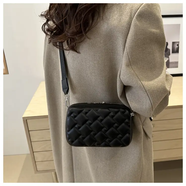 Black Quilted Shoulder Bag for Women — feature 24