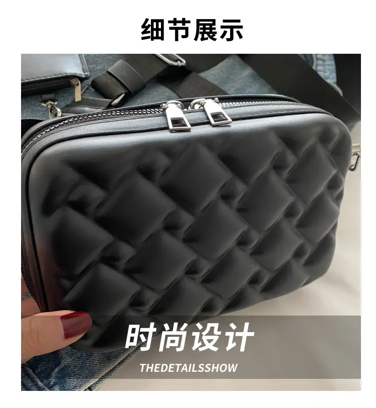 Black Quilted Shoulder Bag for Women — feature 3
