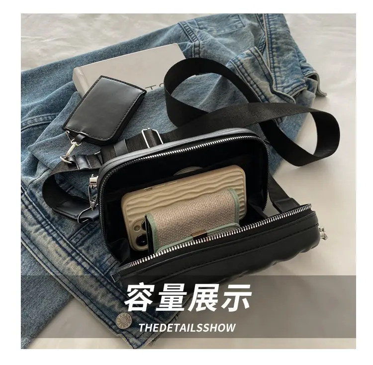 Black Quilted Shoulder Bag for Women — feature 7