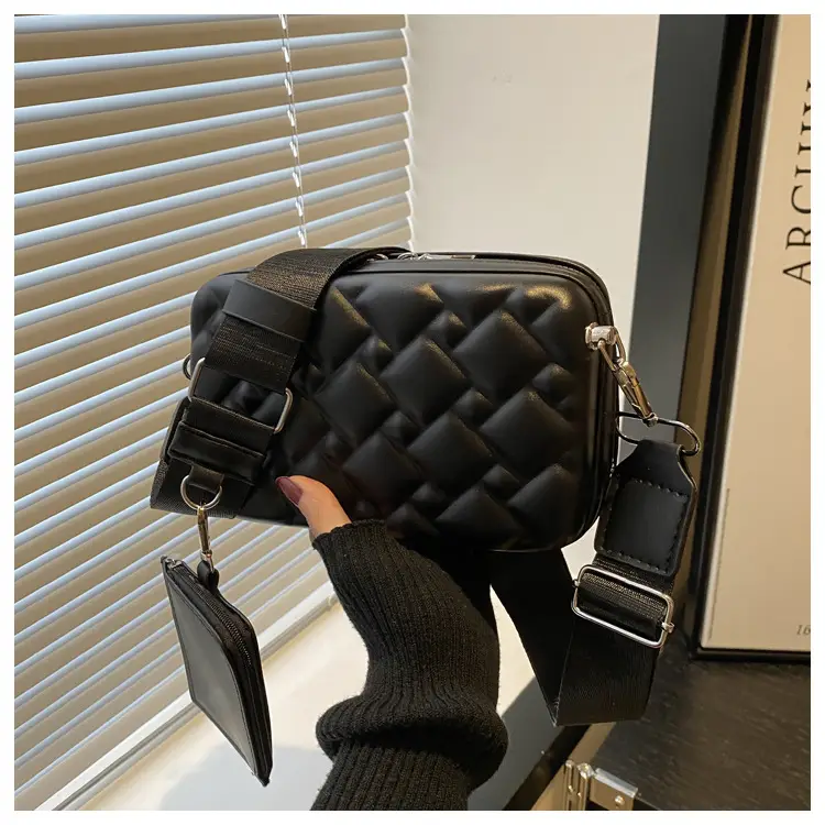 Black Quilted Shoulder Bag for Women — feature 9