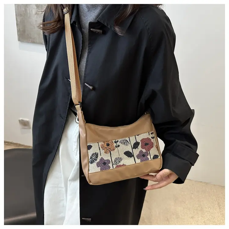 Canvas Floral Shoulder Bag Women Winter Autumn — feature 15