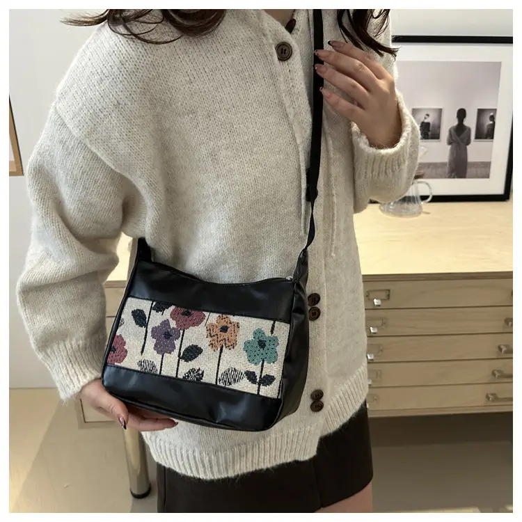 Canvas Floral Shoulder Bag Women Winter Autumn — feature 28