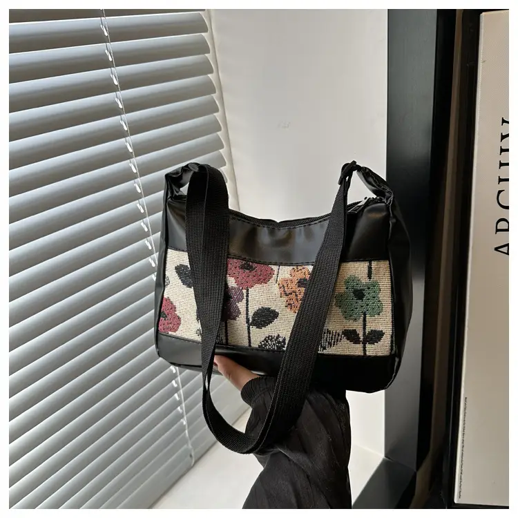 Canvas Floral Shoulder Bag Women Winter Autumn — feature 32