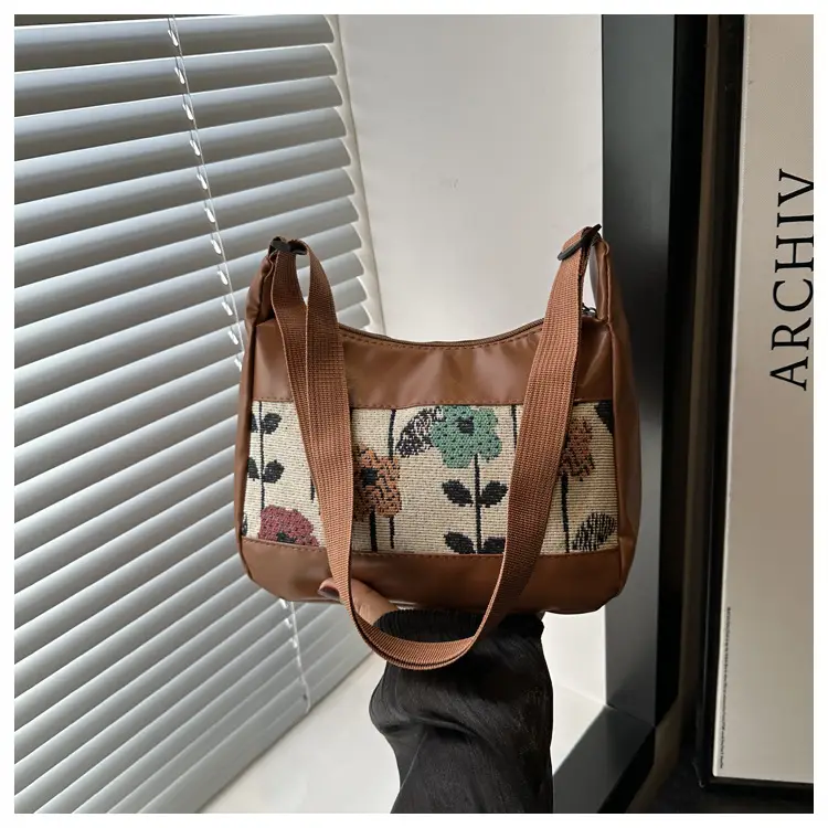 Canvas Floral Shoulder Bag Women Winter Autumn — feature 36