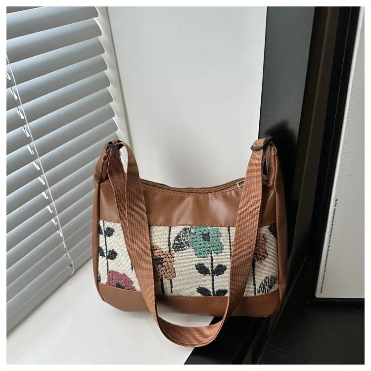 Canvas Floral Shoulder Bag Women Winter Autumn — feature 37