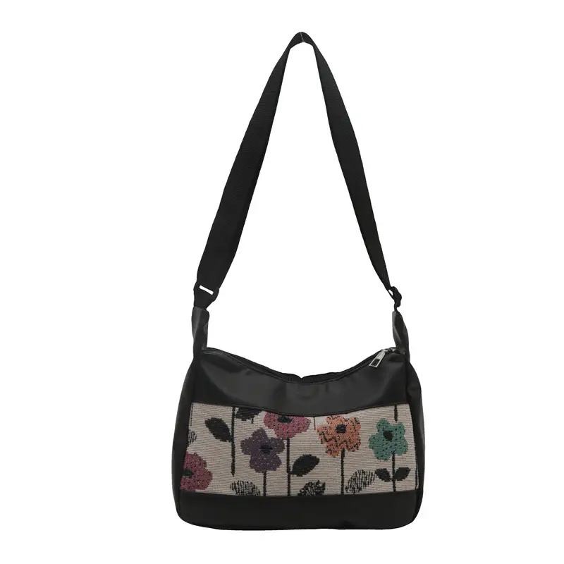 Canvas Floral Shoulder Bag Women Winter Autumn - Image 2