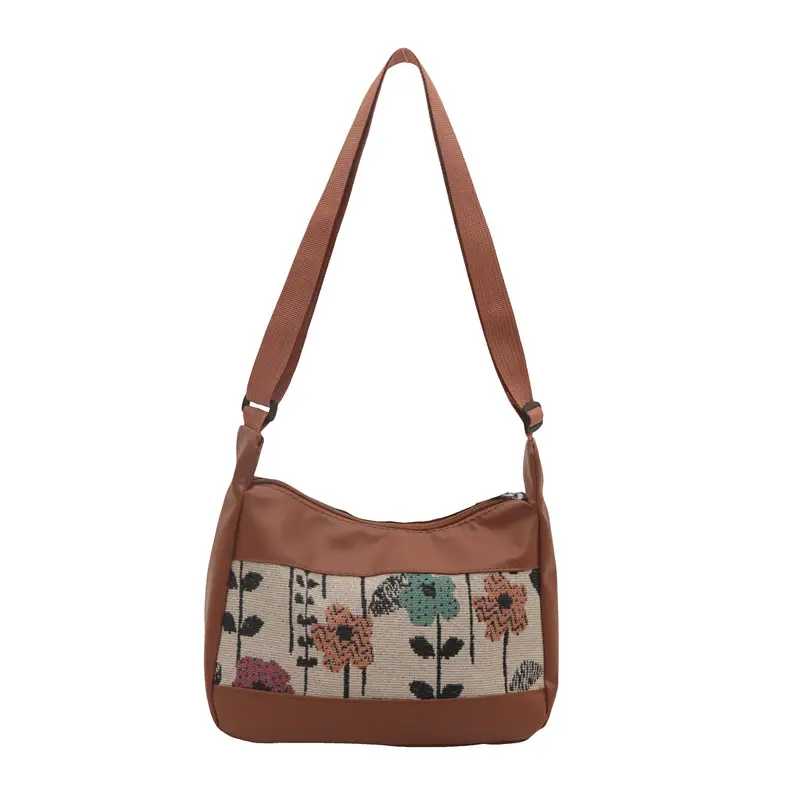 Canvas Floral Shoulder Bag Women Winter Autumn - Image 4