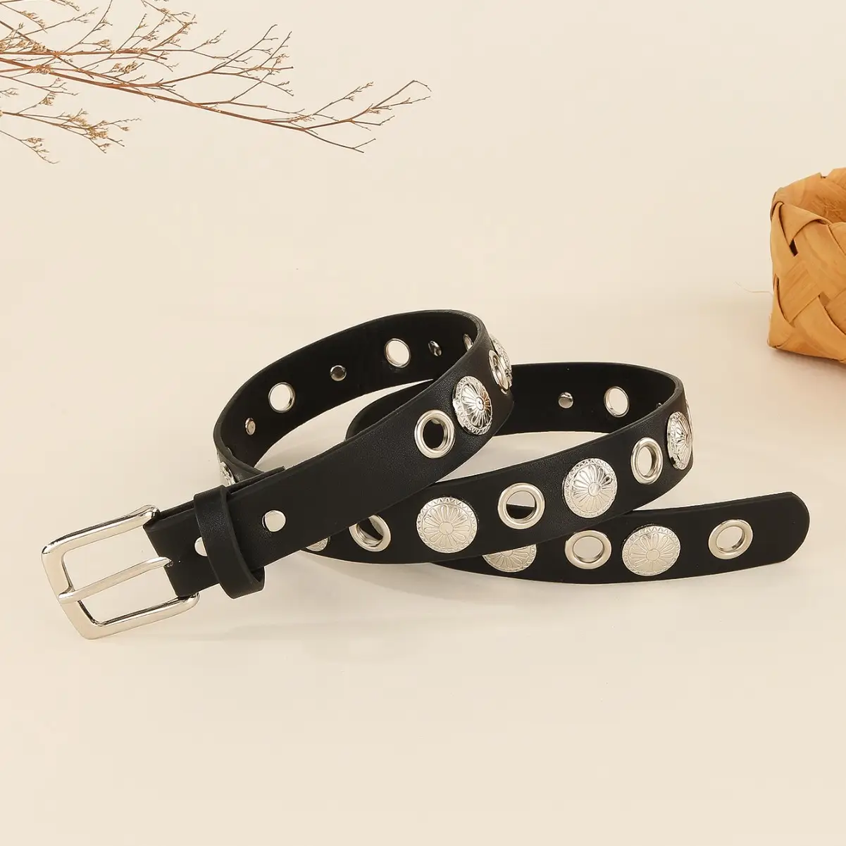 Non-Perforated Punk Chain Belt for Men Women - Image 4
