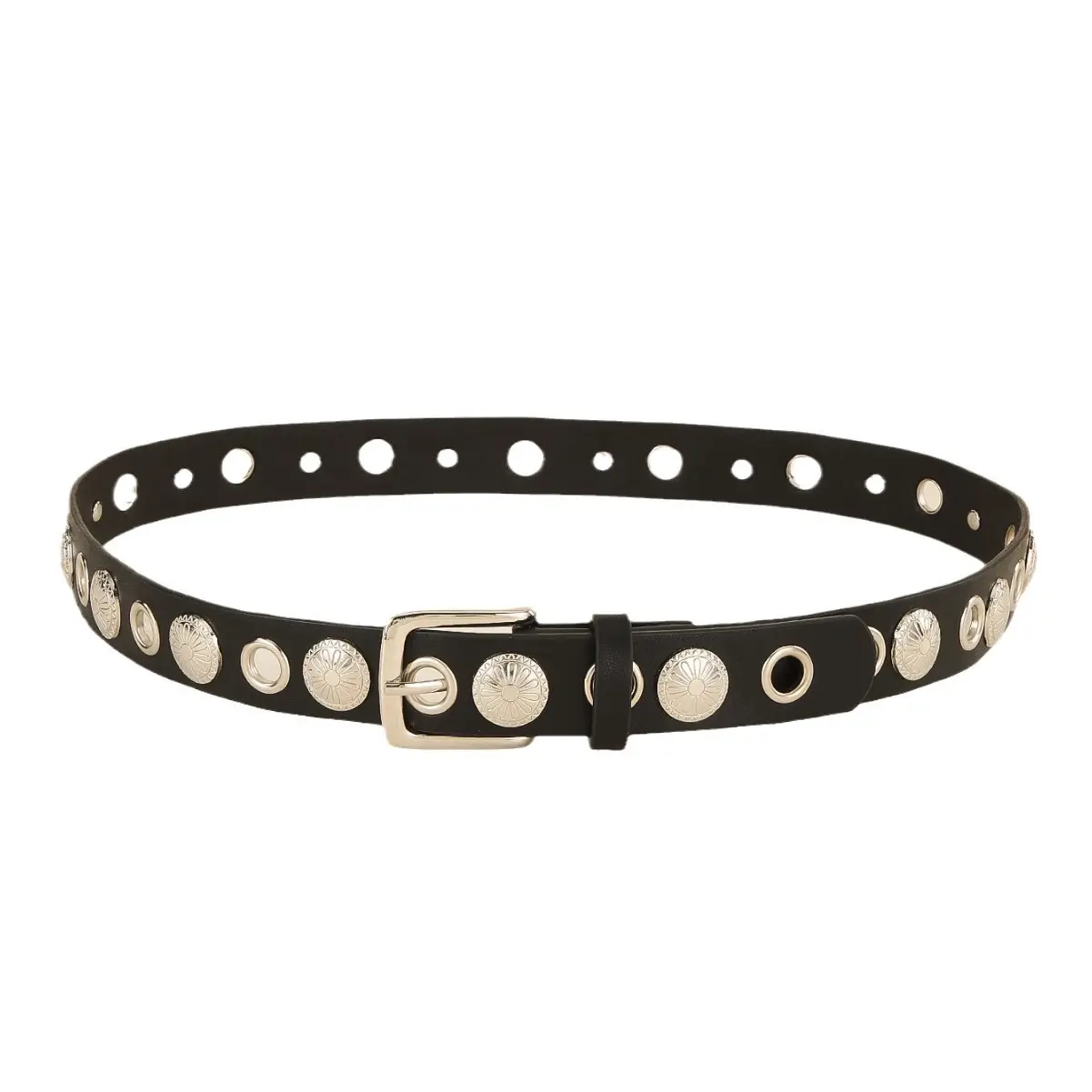 Non-Perforated Punk Chain Belt for Men Women - Image 6