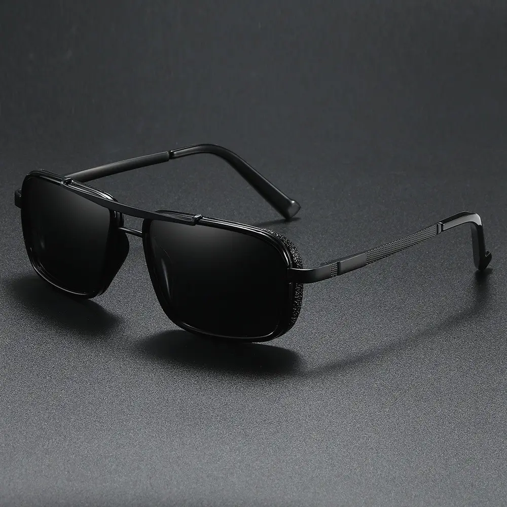 Punk Men Sunglasses Polarized Metal Brown - Image 5