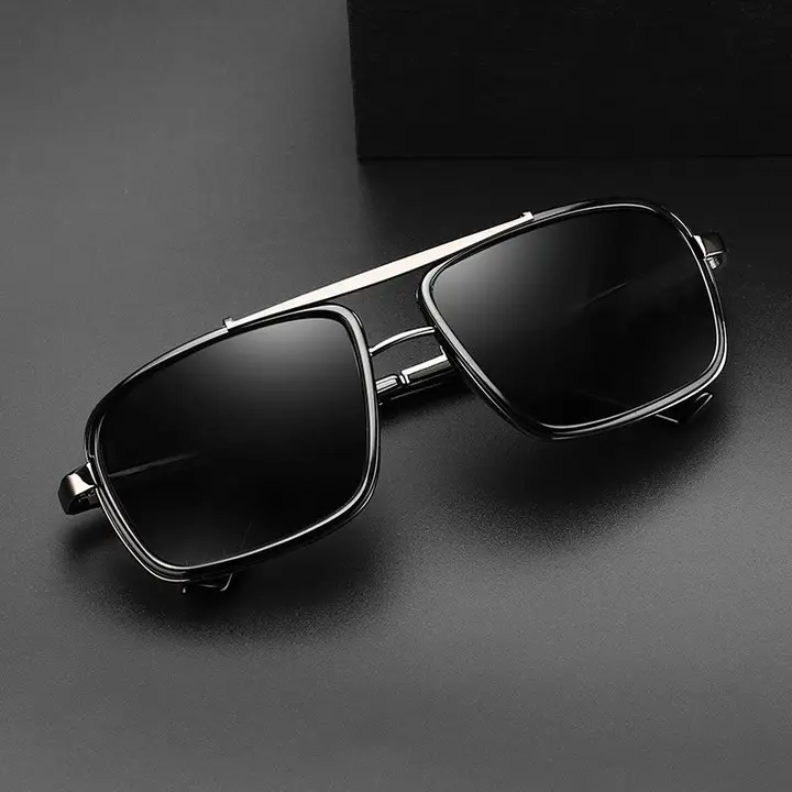 Punk Men Sunglasses Polarized Metal Brown - Image 7