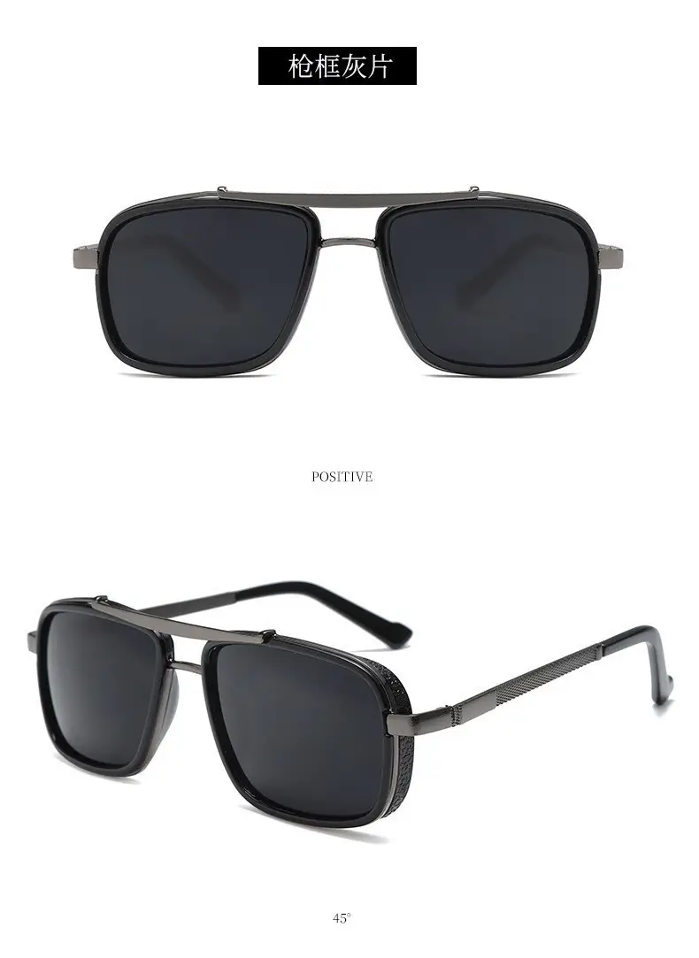 Punk Men Sunglasses Polarized Metal Brown β feature 12