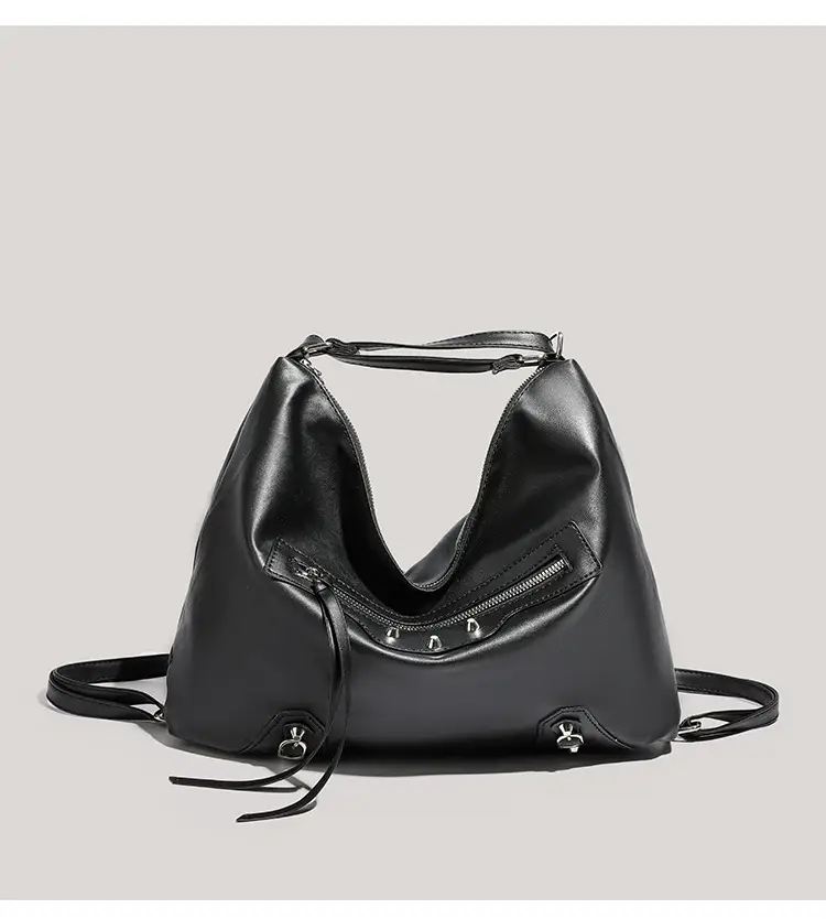 Black V-Neck Shoulder Bag for Women Large Capacity — feature 16