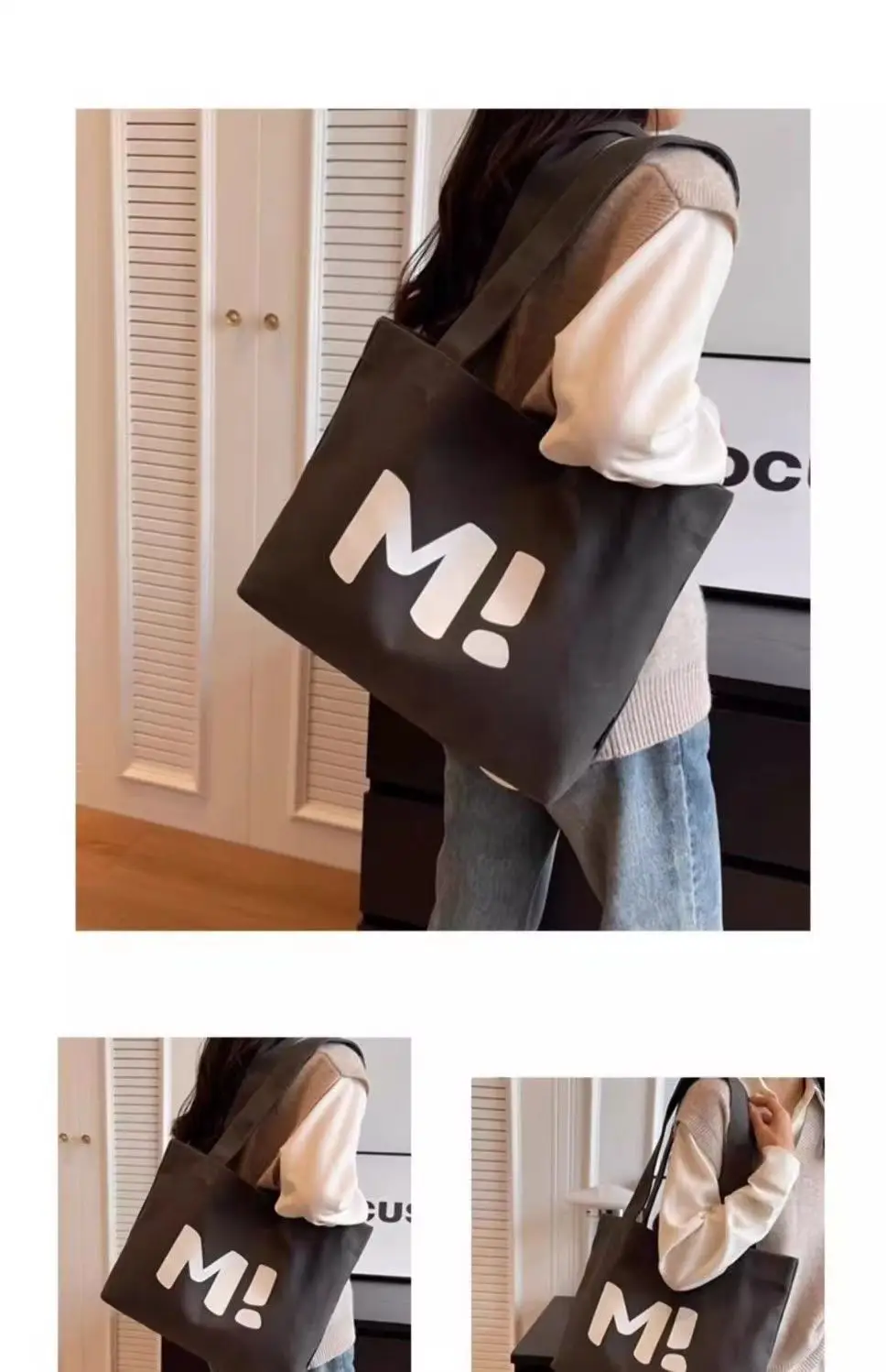 Japanese Style Canvas Tote Bag Large Capacity Women — feature 4
