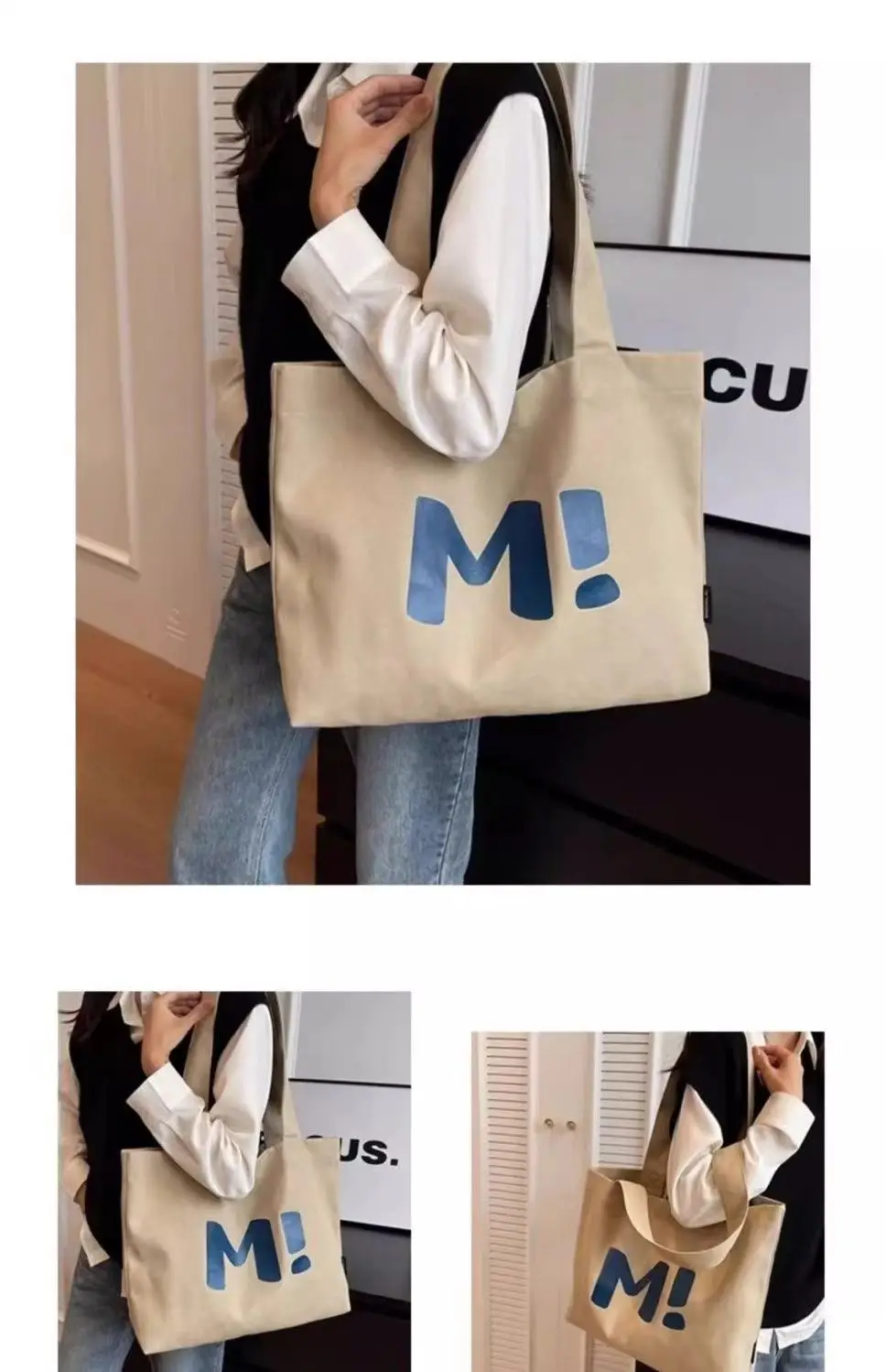 Japanese Style Canvas Tote Bag Large Capacity Women — feature 6