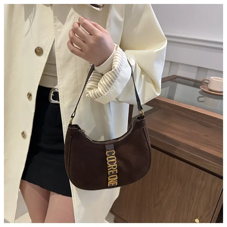 Vintage Suede Messenger Bag Black Brown 2024 — feature 16