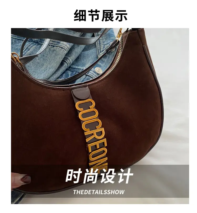 Vintage Suede Messenger Bag Black Brown 2024 — feature 4